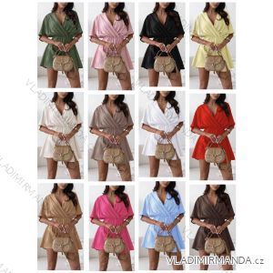 Kurzärmliges Sommer-Freizeitkleid für Damen (S/M/L EINHEITSGRÖSSE) ITALIAN FASHION IMWGB25022