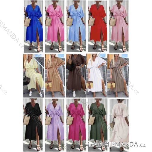Kurzärmliges Sommer-Freizeitkleid für Damen (S/M/L EINHEITSGRÖSSE) ITALIAN FASHION IMWGB25022