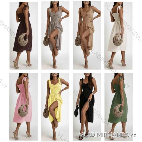 Kurzärmliges Sommer-Freizeitkleid für Damen (S/M/L EINHEITSGRÖSSE) ITALIAN FASHION IMWGB25022