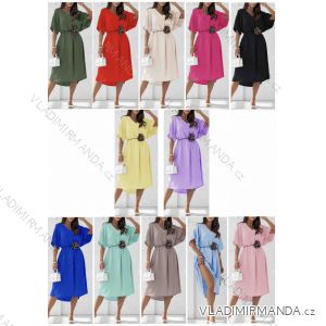 Kurzärmliges Sommer-Freizeitkleid für Damen (S/M/L EINHEITSGRÖSSE) ITALIAN FASHION IMWGB25022