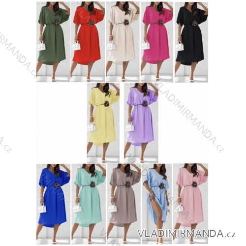 Kurzärmliges Sommer-Freizeitkleid für Damen (S/M/L EINHEITSGRÖSSE) ITALIAN FASHION IMWGB25022