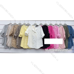 Kurzärmliges Sommer-Freizeitkleid für Damen (S/M/L EINHEITSGRÖSSE) ITALIAN FASHION IMWGB25022
