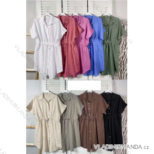 Kurzärmliges Sommer-Freizeitkleid für Damen (S/M/L EINHEITSGRÖSSE) ITALIAN FASHION IMWGB25022