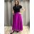 Langer Satinrock für Damen (Einheitsgröße S/M/L) ITALIAN FASHION IM323026