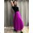 Langer Satinrock für Damen (Einheitsgröße S/M/L) ITALIAN FASHION IM323026