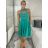 Šaty elegantní společenské na ramínka dámské (S/M ONE SIZE) ITALSKÁ MÓDA IM321608