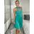 Šaty elegantní společenské na ramínka dámské (S/M ONE SIZE) ITALSKÁ MÓDA IM321608