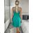Šaty elegantní společenské na ramínka dámské (S/M ONE SIZE) ITALSKÁ MÓDA IM321608