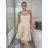 Šaty elegantní společenské na ramínka dámské (S/M ONE SIZE) ITALSKÁ MÓDA IM321608
