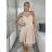 Šaty elegantní společenské na ramínka dámské (S/M ONE SIZE) ITALSKÁ MÓDA IM321608