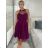 Šaty elegantní společenské na ramínka dámské (S/M ONE SIZE) ITALSKÁ MÓDA IM321608
