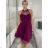Šaty elegantní společenské na ramínka dámské (S/M ONE SIZE) ITALSKÁ MÓDA IM321608