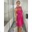 Šaty elegantní společenské na ramínka dámské (S/M ONE SIZE) ITALSKÁ MÓDA IM321608