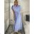 Langes Chiffon-Kurzarmkleid für Damen (S/M ONE SIZE) ITALIAN FASHION IMWGS231048 S / M weiß