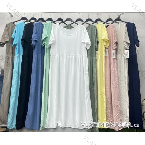 Kurzärmliges Sommer-Freizeitkleid für Damen (S/M/L EINHEITSGRÖSSE) ITALIAN FASHION IMWGB25022