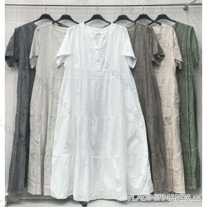 Kurzärmliges Sommer-Freizeitkleid für Damen (S/M/L EINHEITSGRÖSSE) ITALIAN FASHION IMWGB25022