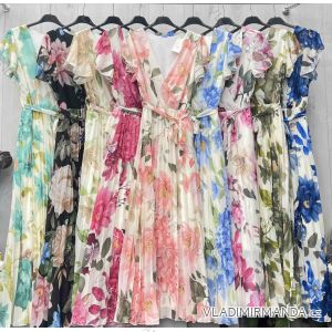 Kurzärmliges Sommer-Freizeitkleid für Damen (S/M/L EINHEITSGRÖSSE) ITALIAN FASHION IMWGB25022