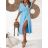 Kurzärmliges Sommer-Freizeitkleid für Damen (S/M/L EINHEITSGRÖSSE) ITALIAN FASHION IMWGB25022