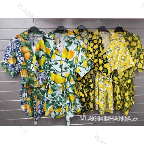 Kurzärmliges Sommer-Freizeitkleid für Damen (S/M/L EINHEITSGRÖSSE) ITALIAN FASHION IMWGB25022