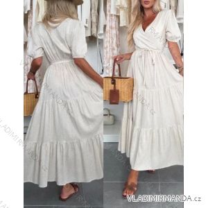 Langärmliges Chiffonkleid für Damen (XS/S/M EINHEITSGRÖSSE) ITALIAN FASHION IMWCH25119
