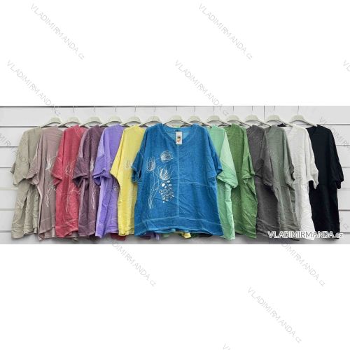 Langärmlige Baumwolltunika für Damen (S/M/L EINHEITSGRÖSSE) ITALIAN FASHION IMWCP25041