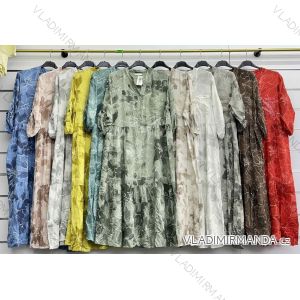 Langes Hemdkleid 3/4 Langarm Damen übergroß (42/44/46 Einheitsgröße) ITALIENISCHE MODE IMWCL251049