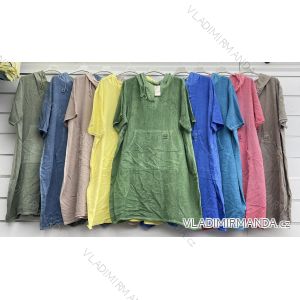 Langärmlige Baumwolltunika für Damen (S/M/L EINHEITSGRÖSSE) ITALIAN FASHION IMWCP25041