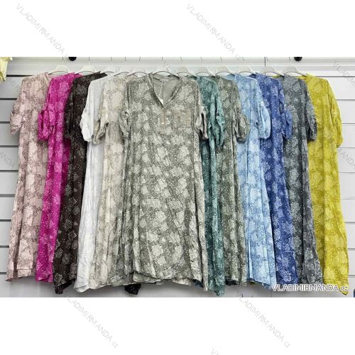 Langärmlige Baumwolltunika für Damen (S/M/L EINHEITSGRÖSSE) ITALIAN FASHION IMWCP25041