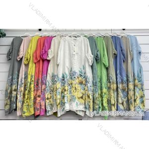 Langärmlige Baumwolltunika für Damen (S/M/L EINHEITSGRÖSSE) ITALIAN FASHION IMWCP25041
