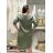 Kurzarmhemd Kleid Kleid (uni L-2XL) ITALIENISCH MODA IMS20002