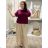 Tunika mit Anhänger Kurzarm Damen Übergröße (3XL/4XL ONE SIZE) ITALIAN FASHION IMC23020 schwarz 