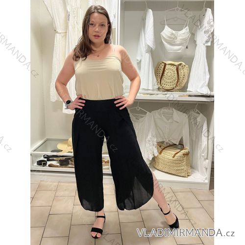 Aladdin Haremshose Sommer lang Damen (48/50 EINHEITSGRÖSSE) ITALIAN FASHION IM424438