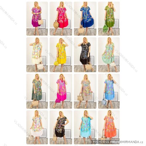 Langärmlige Baumwolltunika für Damen (S/M/L EINHEITSGRÖSSE) ITALIAN FASHION IMWCP25041