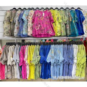 Langärmlige Baumwolltunika für Damen (S/M/L EINHEITSGRÖSSE) ITALIAN FASHION IMWCP25041