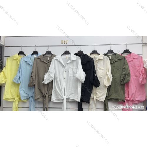 Langarm-Musselin-Hemd für Damen (Einheitsgröße S/M) ITALIAN FASHION IMWGS23248