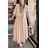 Langes Chiffon-Kurzarmkleid für Damen (S/M ONE SIZE) ITALIAN FASHION IMWGM23456