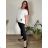 Kurzarm-Tunika für Damen in Übergröße (2XL/3XL/4XL Einheitsgröße) ITALIAN FASHION IMC23080/DU