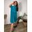 Kurzes elegantes Kurzarmkleid für Damen (S/M/L EINHEITSGRÖSSE) ITALIAN FASHION IMPSH2570006