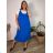 Elegantes Damen-Partykleid mit langen Ärmeln (S/M ONE SIZE) ITALIAN FASHION IM322282 48/50 Königsblau