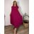 Langes lässiges Kurzarm-Damenkleid, übergroß (42/44/46 Einheitsgröße) ITALIENISCHE MODE IMD2525370
