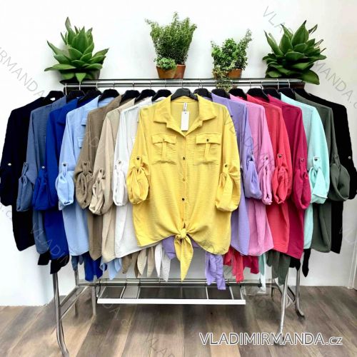 Langarm-Hemdkleid für Damen (S/M EINHEITSGRÖSSE) ITALIAN FASHION IMWD232607