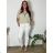 Übergroße Freizeithose für Damen (2XL-6XL EINE GRÖSSE) ITALIAN FASHION IMBM25014 50/52/54 weiß