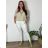 Übergroße Freizeithose für Damen (2XL-6XL EINE GRÖSSE) ITALIAN FASHION IMBM25014 50/52/54 weiß