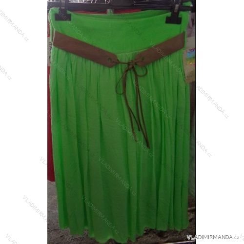 Rock Sommer 3/4 lange Damen (uni sl) ITALIENISCHE Mode IM717096