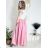 Langer Satinrock für Damen (Einheitsgröße S/M/L) ITALIAN FASHION IM323026