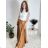 Langer Satinrock für Damen (Einheitsgröße S/M/L) ITALIAN FASHION IM323026