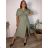 Langes Sommerkleid mit kurzen Ärmeln für Damen (S/M/L Einheitsgröße) ITALIAN FASHION IMC25197