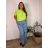 Damen Warmes Langarmkleid (L / XL ONE SIZE) ITALIAN FASHION IM421MIA  hellblau