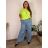 Damen Warmes Langarmkleid (L / XL ONE SIZE) ITALIAN FASHION IM421MIA  hellblau