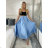Langer Satinrock für Damen (Einheitsgröße S/M/L) ITALIAN FASHION IM323026